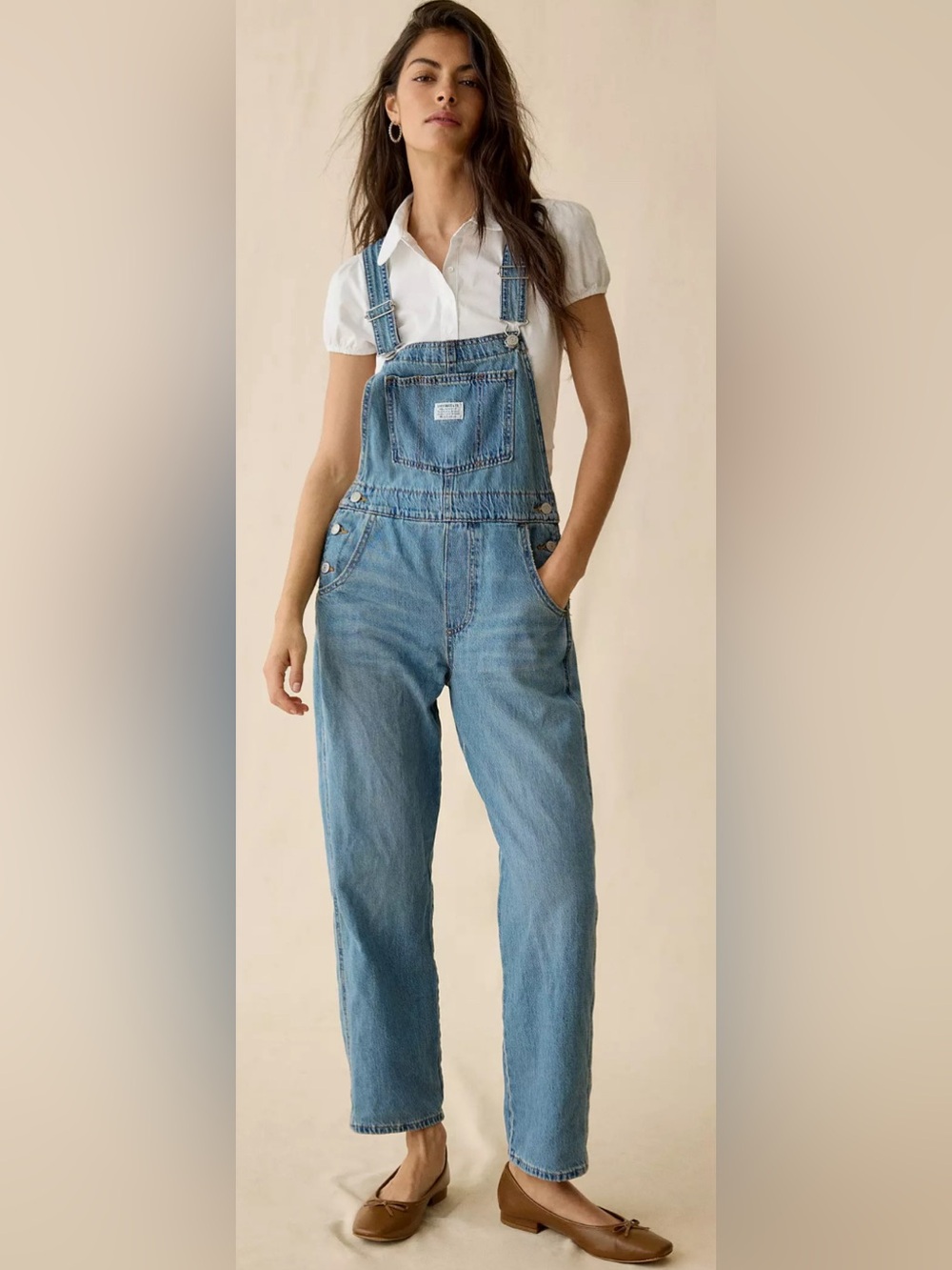 Vintage Straight Denim Overalls Medium